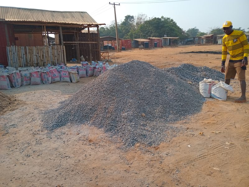 Gravel chippings pile
